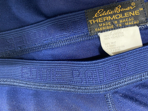 De colección Eddie Bauer Long John’s Hombres TALLA GRANDE Azul Elástico TERMOLENO - Imagen 5 de 5