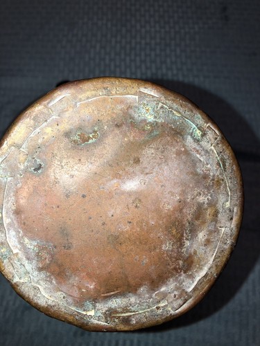 Rare Antique Copper Urn Vessel Pot Dovetail Hand Hammered Forged Handles - Picture 3 of 12