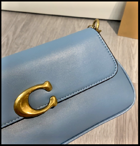 COACH CAM16 Jet Shoulder Bag 2 Way Bluebell Refined Calf Leather Outlet NEW - Picture 11 of 16