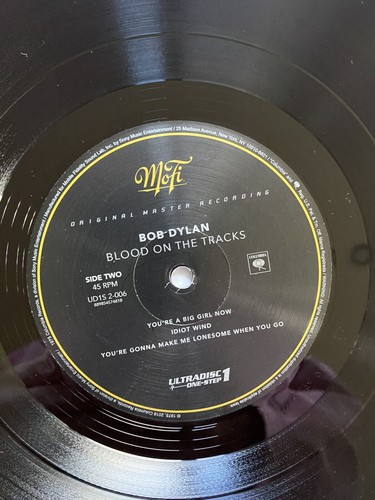 Bob Dylan Blood On The Tracks MFSL 2 180g Super Vinyl LP 45 rpm Numbered - NICE! - Picture 7 of 11