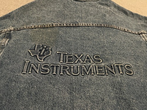 Giacca jeans vintage Tyca Texas Instruments denim grande made in USA - Foto 2 di 9