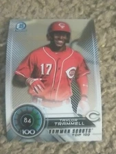 TAYLOR TRAMMEL 2014 BOWMAN CHROME SCOUTS CARD #BTP-84 CINCINNATI  REDS (TOP 100)