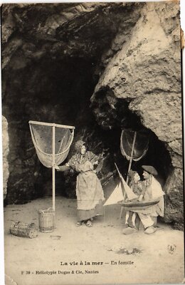 CPA Folklore La vie a la mer en famille (1279652)