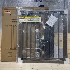 CUMBOR 29.7-40.6" PRESSURE MOUNT BABY GATE FOR STAIRS MOM'S CHOICE BROWN NEW