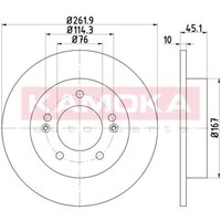 Kamoka 2X Bremsscheibe Hinten Ø262 Mm Voll FüR KIA Soul AM 1.6 Gdi Cerato II