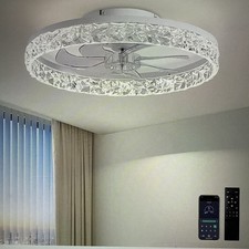 20 Ceiling Fan with Light and Remote, 3000k-6500k, App, 6 Speeds, White