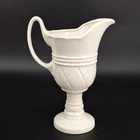 Hull Pottery White Diamond Footed Pitcher Pedestal F32 USA 10"