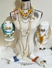 Vintage to Now Costume Jewelry Lot 50 Pcs Necklaces Rings Bracelets Earrings