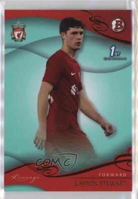 2022 Topps Liverpool FC Lineage Bowman Academy Teal 77/99 Layton Stewart #16 8gd