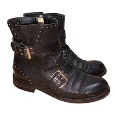 Jimmy Choo London Black Studded Moto Biker Boots  Size: EU 36 US 6
