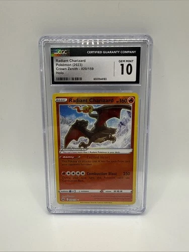 Pokemon 2023 Crown Zenith Radiant Charizard Holo Card 020/159 CGC 10