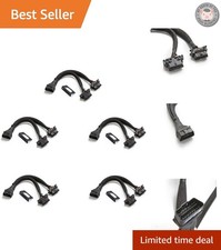 Functional OBD II 16 Pin Splitter Extension - 5 Pack, Reliable & Flexible Cables