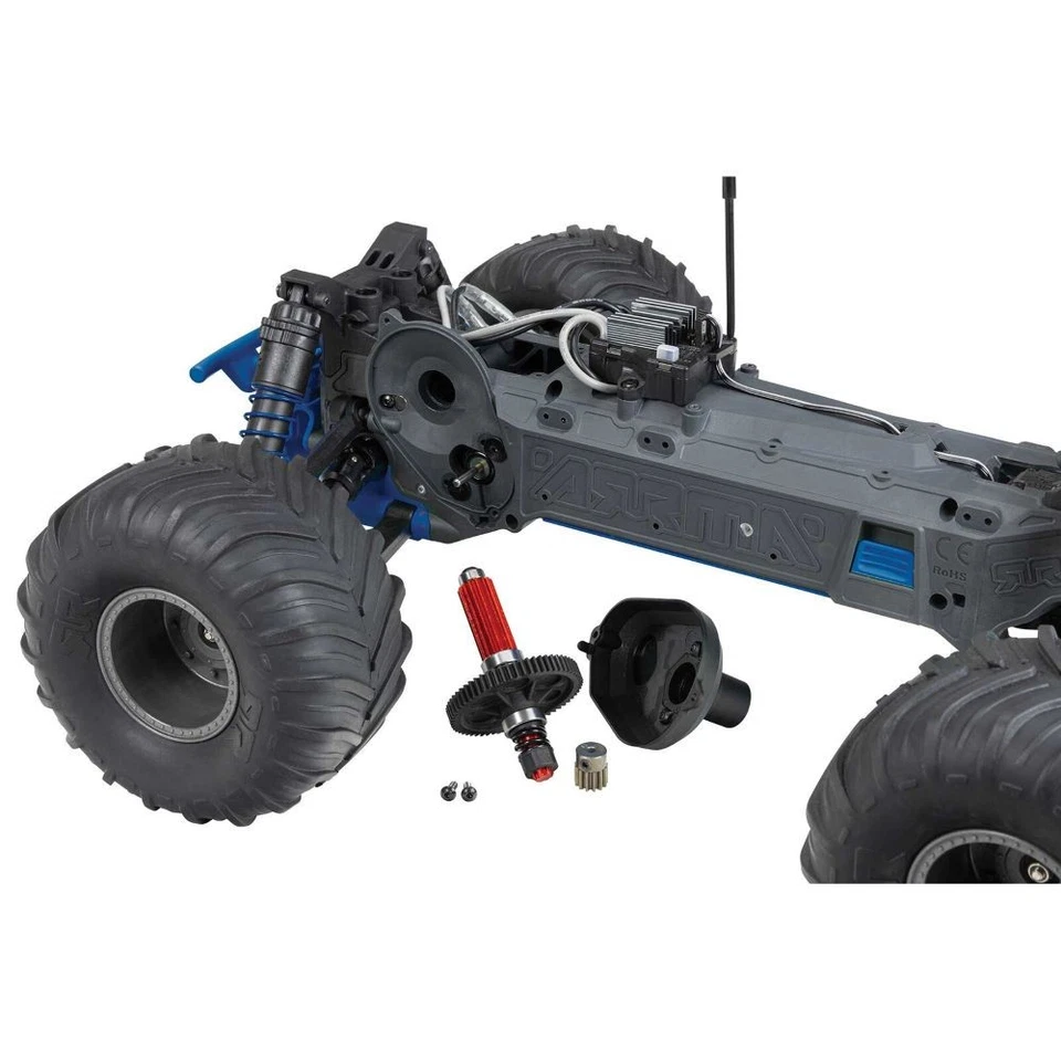 Arrma GORGON 4X2 MEGA 550 1/10 a spazzole Monster Truck RTR Blu - Automodello... - Immagine 2 di 4