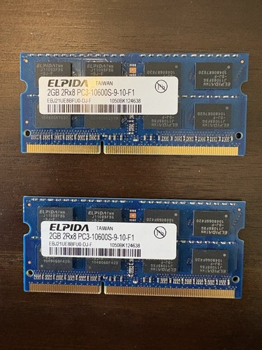 DDR3 1333MHz RAM Memory 4Gb PC3-10600S (2 sticks x 2Gb each)