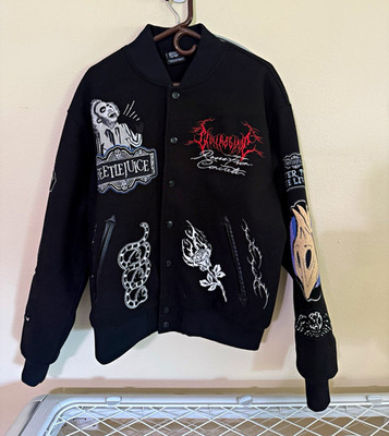 Civil Regime x Beetlejuice Men s Black Varsity Jacket Size L