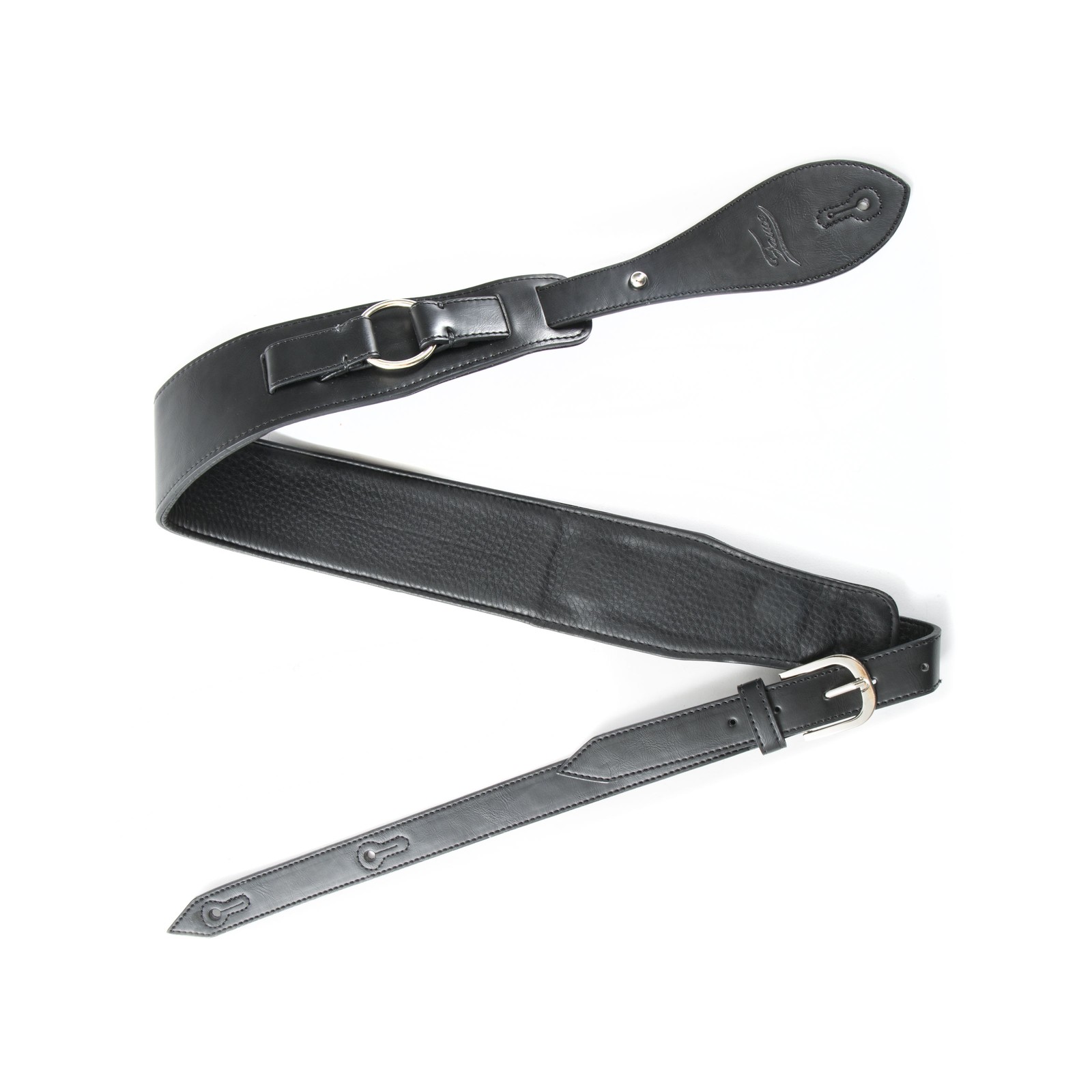 Fame Gitarrengurt Vintage Leder Schwarz Kompatibel mit GIT0039467-000 3590₽
