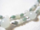 STERLING SILVER 23" DOUBLE STRAND GENUINE JADE BEADED NECKLACE — photo 4