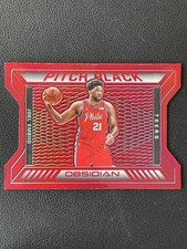 Joel Embiid 2020-21 Panini Obsidian Pitch Black Electric Etch Red Flood #3