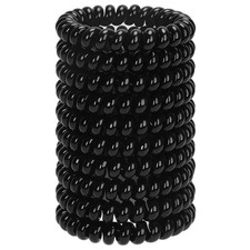 Spiral Hair Ties 10 Pcs Traceless Phone Cord Hair Ties Plastic Coil Hair Ties...