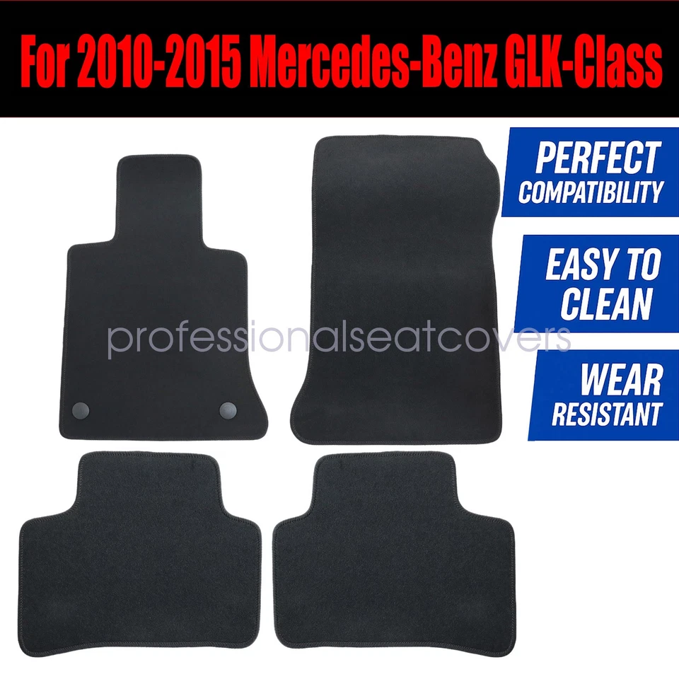 Floor Mats Carpet Velour Fits 2010 2011 2012 2013 2014 Mercedes Benz GLK-Class - Image 3 of 4