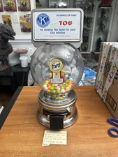 Vintage Ford Gum Machine Co 1 Penny Bubble Gum Machine 1960's Kiwanis