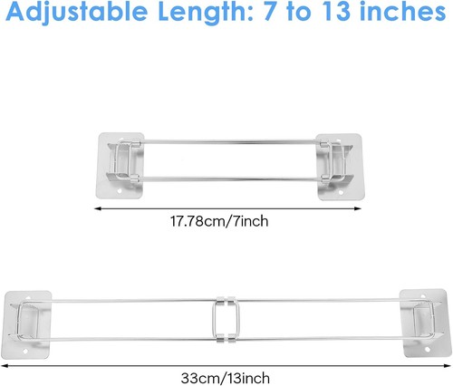 Molain RV Shower Corner Storage Bar, 2 Pack Adjustable Stainless Steel Rod... - Picture 2 of 7