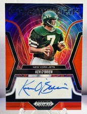 2025 Panini Prizm Ken O'Brien Prizmatrix Signatures Autograph Jets #185  02/99