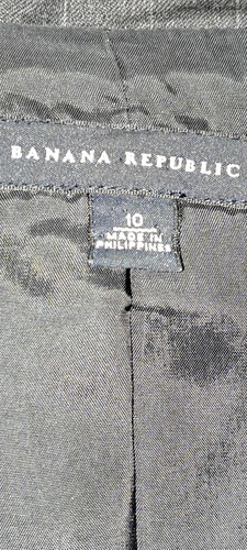 Banana Rupublic Wool Gray Pinstripe Blazer Size 10 Classic Career Officewear - Picture 9 of 9