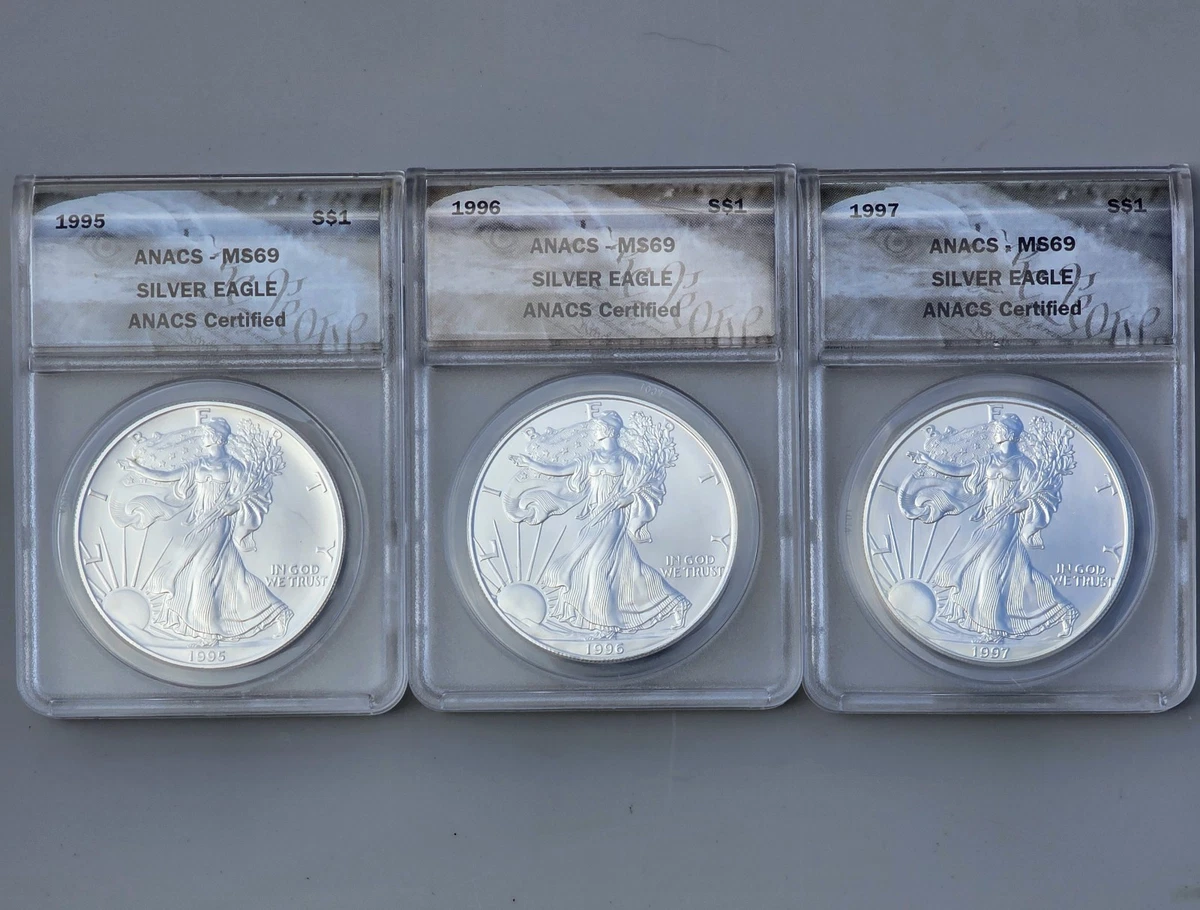 American Eagle MS 69 Graded 1995 Silver Bullion Coins for sale | eBay