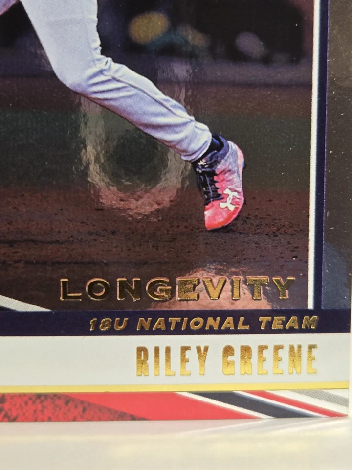 RILEY GREENE 2019 Panini USA Baseball Stars & Stripes Longevity - #34 (RC) - Image 2 of 4
