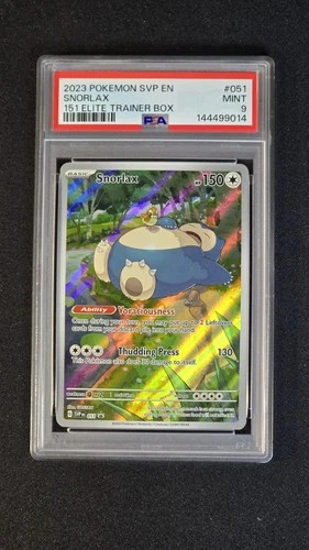 New ListingSnorlax Full Art 051 PSA 9 Mint Pokémon 151 ETB Promo