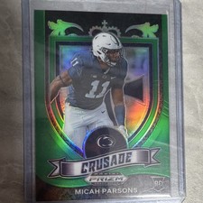 Panini 2021 Prizm Draft Picks Crusade Green Prizm Rookie #175 Micah Parsons