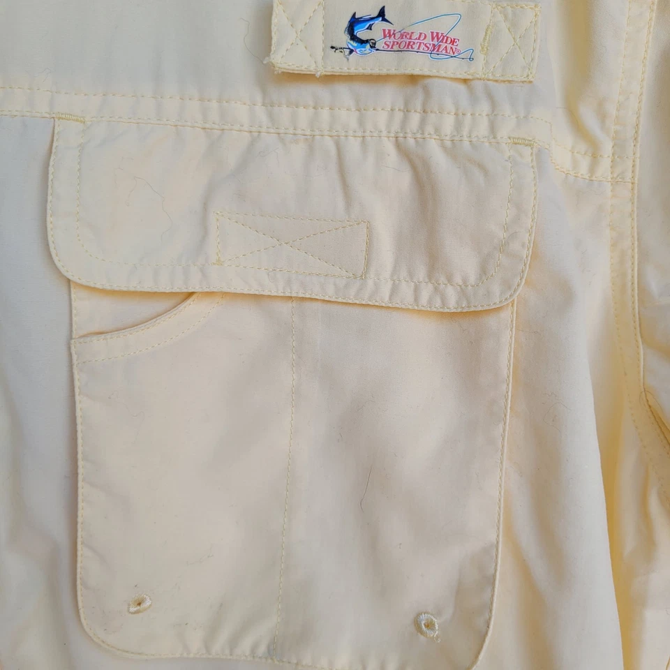 Camisa deportiva mundial ventilada pesca senderismo para hombre talla XL manga corta bolsillos Foto 4 de 4