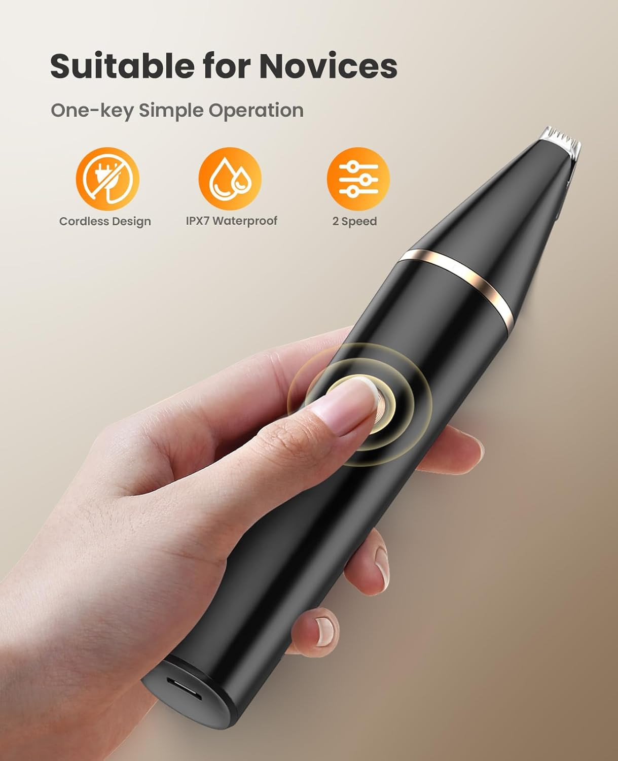 2 Speed Cat Clippers with Double Blades, Rechargeable Cordless Small Cat Paw Tri