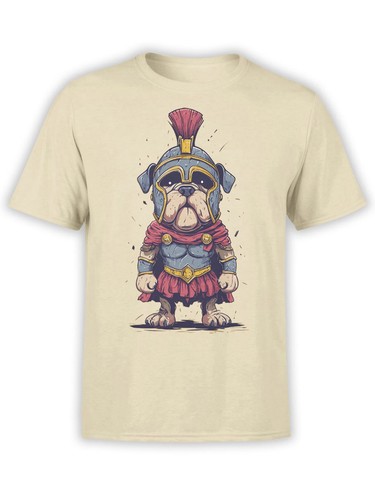FANTUCCI Gladiator Pup T-Shirt | Funny Bulldog Tee with Warrior Spirit | Unisex - Picture 1 of 5