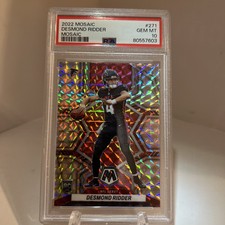 2022 Panini Mosaic Prizm • Desmond Ridder Rookie PSA 10 / NFL DEBUT