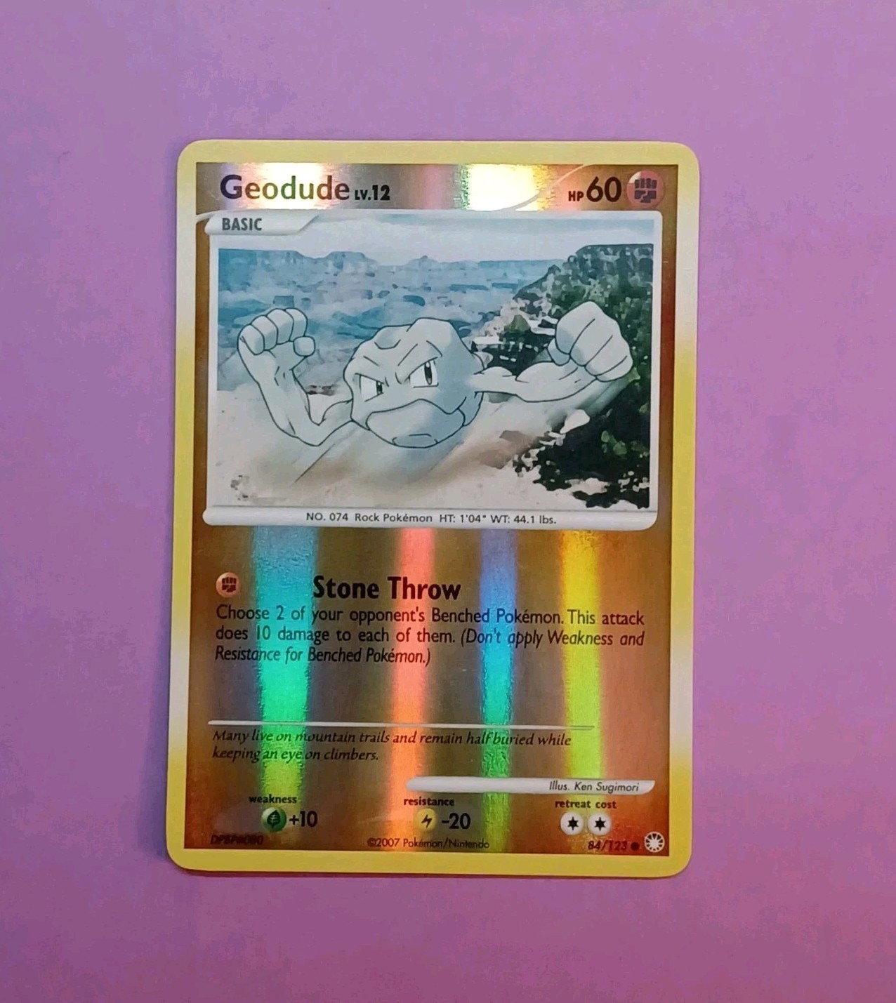 Geodude  084/123  Mysterious Treasures Reverse Holo