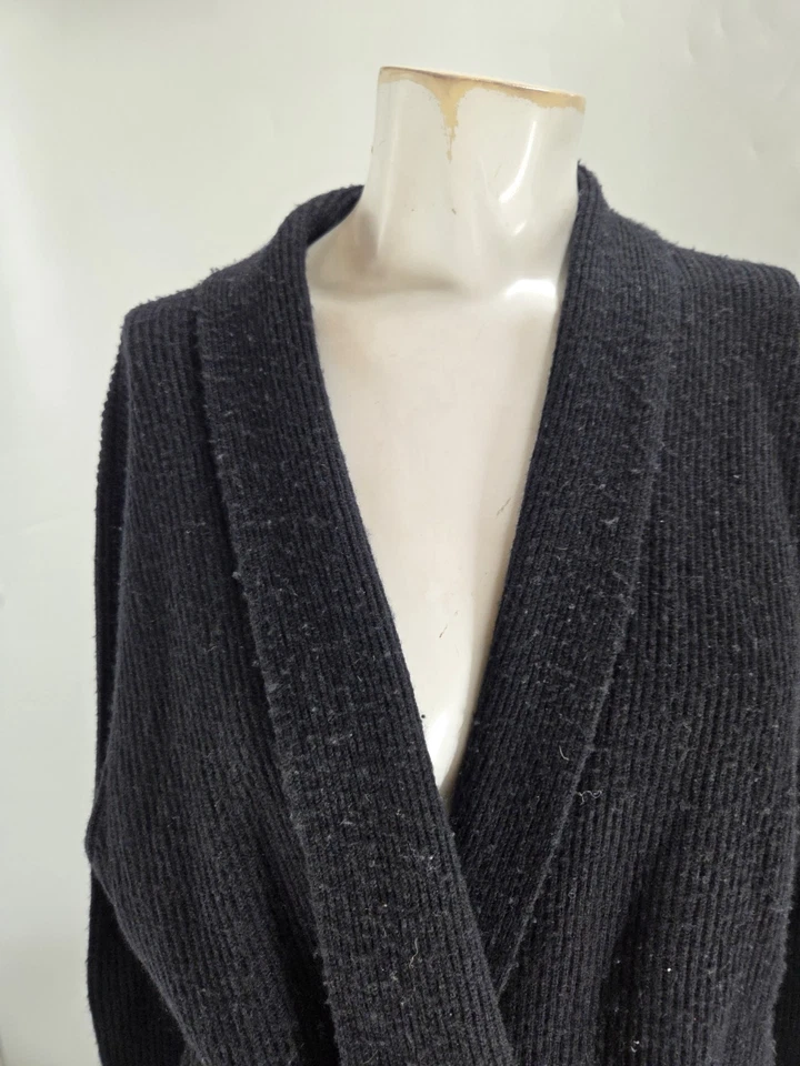 Pendleton Women's Sweater Medium Black Wool Cashmere Ribbed Open Cardigan Duster - Image 2 of 4
