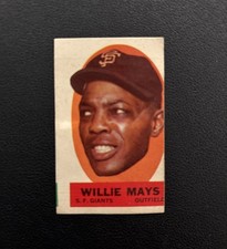 Rare 1963 Topps Baseball Peel Off Sticker Willie Mays 