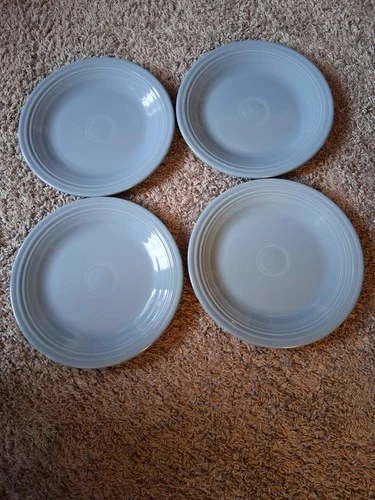Fiesta Set Of 4 Periwinkle Blue Dinner Plates