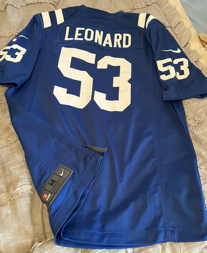 SHAQUILLE Shaq LEONARD Indianapolis COLTS Football NIKE Blue MEDIUM Jersey NFL
