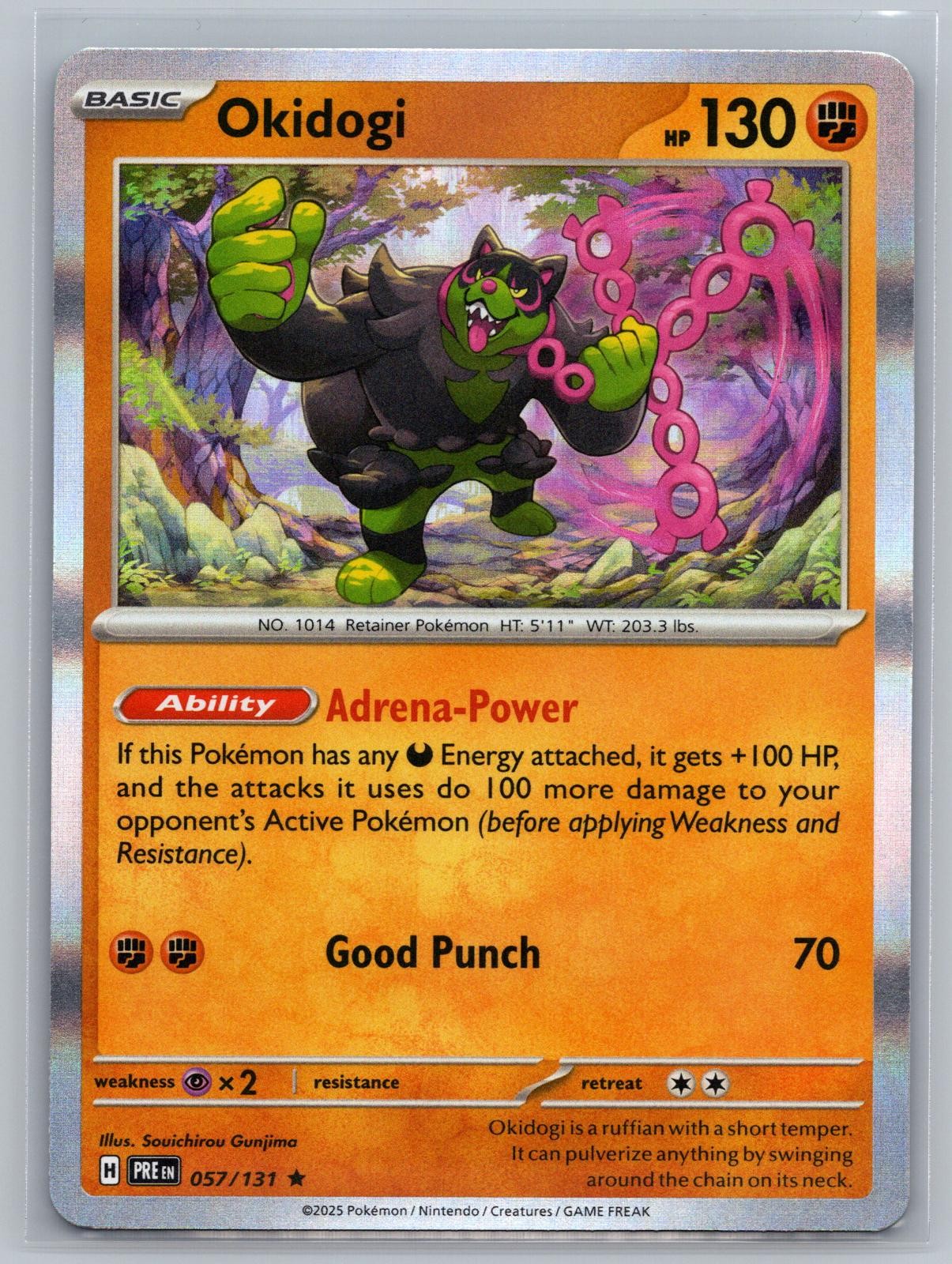 Okidogi 057/131 Holo Rare Prismatic Evolutions Pokemon Near Mint