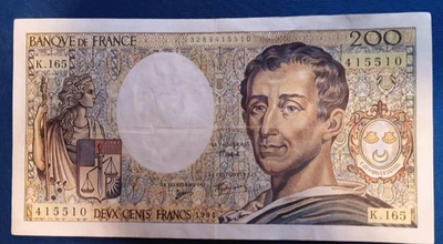 55-63) Billet De Banque 200 Francs Montesquieu de 1994 en TB. - Photo 1/2