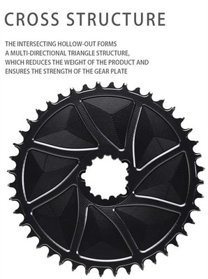 3mm Offest Narrow Wide Chainring for Direct Mount Crank Gravel Bike Chain 36-54T