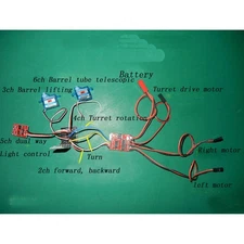For Excavator Tank RC Model 35:1 2S 3 Way Brushed ESC Speed Controller Dual Mode