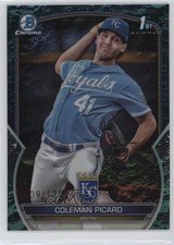 2023 Bowman Draft Chrome Aqua Lunar Crater Refractor 9/125 Coleman Picard 0w27