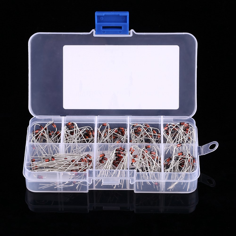 200pcs Zener Diodes Assortment High Efficiency Kit For Electronics
