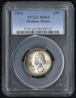 US Coin 1934 Washington Silver Quarter PCGS MS64 Medium Motto 25C NO RESERVE!
