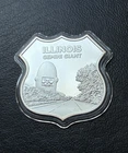 Route 66 Illinois Gemini Giant 1 oz 999 Silver Bullion Shield Sunshine Mint USA