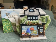 Vintage Cottage Shop Teapot ANTIQUES The Village Annie Rowe Novelty Teapot VGC